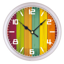 Colorful design Cheap small round wall clock for home decoration